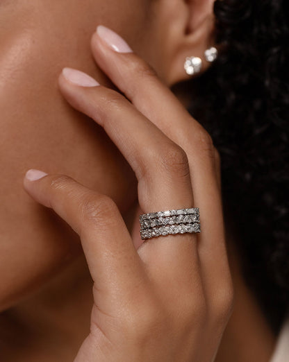 Baguette + Round Eternity Band