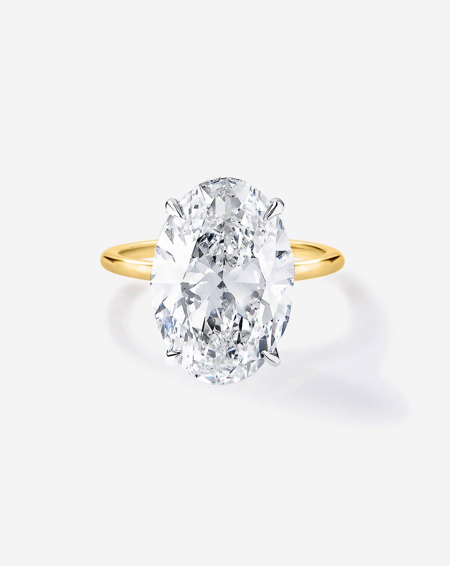5.63 Oval Lab Diamond in Whisper Thin® Hidden Halo