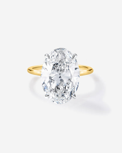 5.63 Oval Lab Diamond in Whisper Thin® Hidden Halo