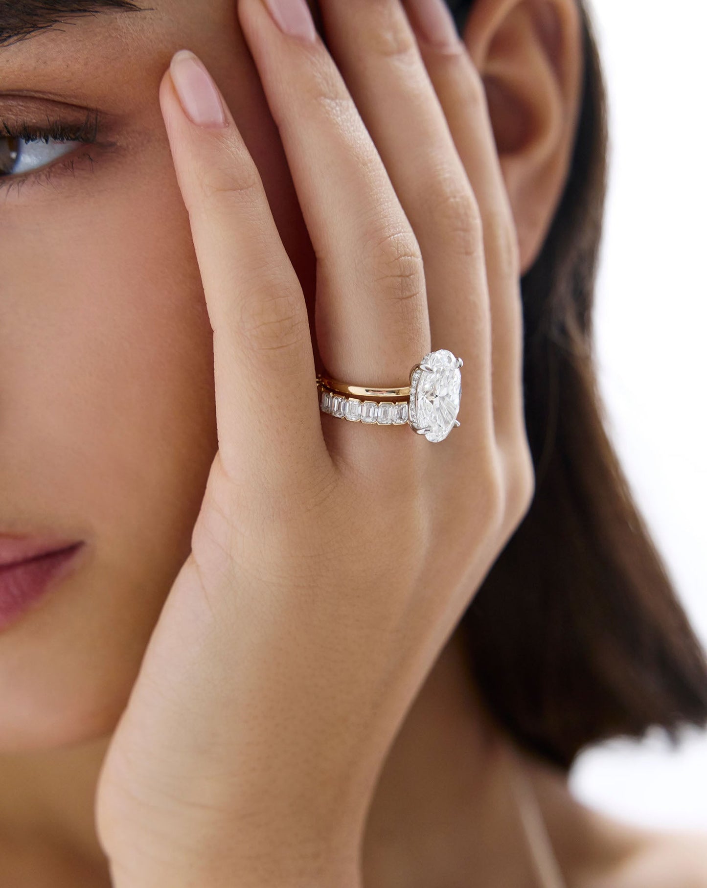 5.63 Oval Lab Diamond in Whisper Thin® Hidden Halo