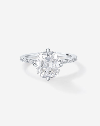 2.08 Old Mine Natural Diamond in Whisper Thin® Pavé Hidden Halo