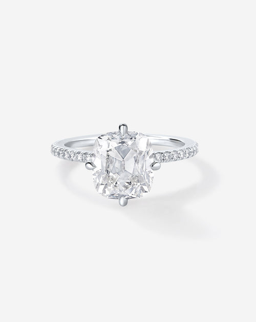 2.08 Old Mine Natural Diamond in Whisper Thin® Pavé Hidden Halo