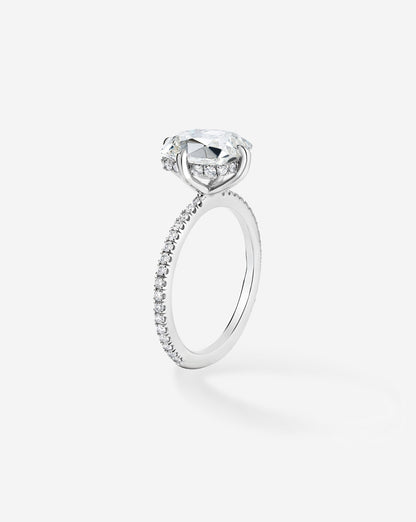 2.08 Old Mine Natural Diamond in Whisper Thin® Pavé Hidden Halo
