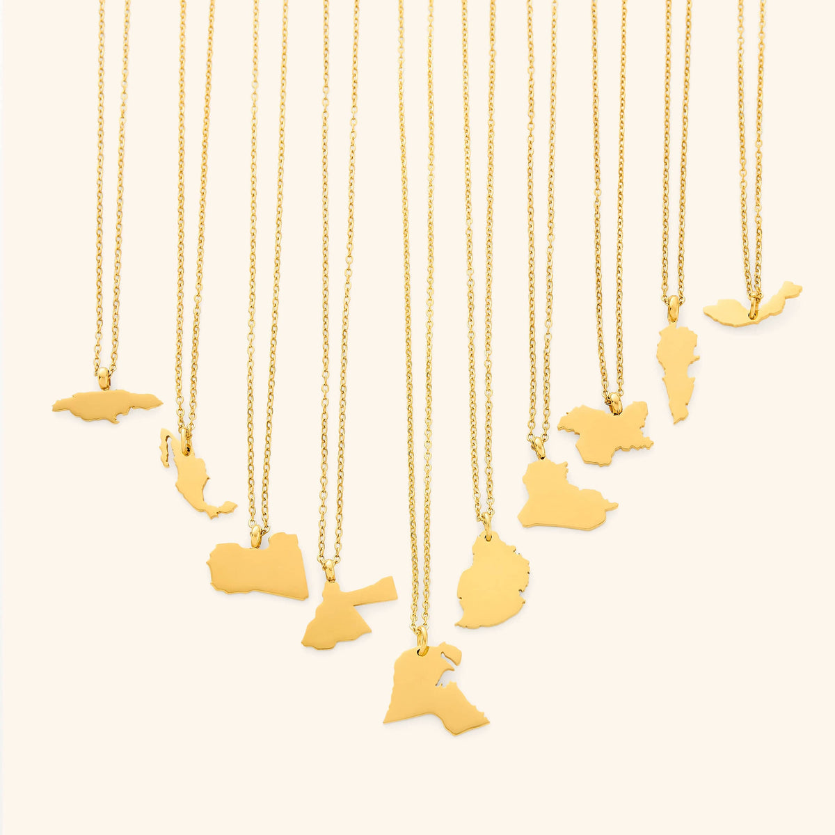 Country Map Necklace | Women