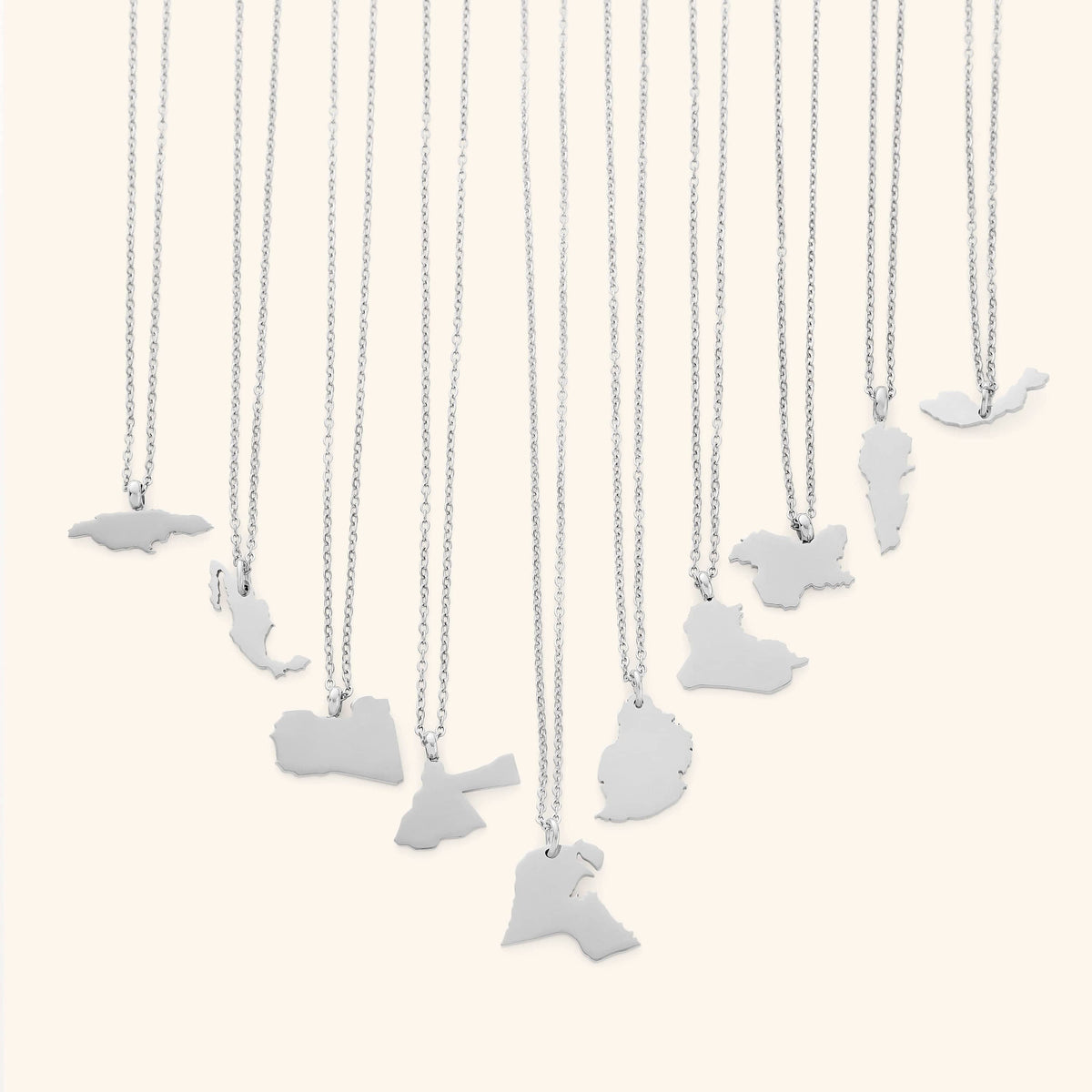 Country Map Necklace | Women