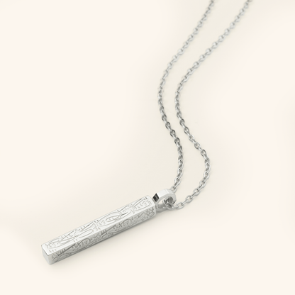 "With Hardship Comes Ease" Bar Necklace