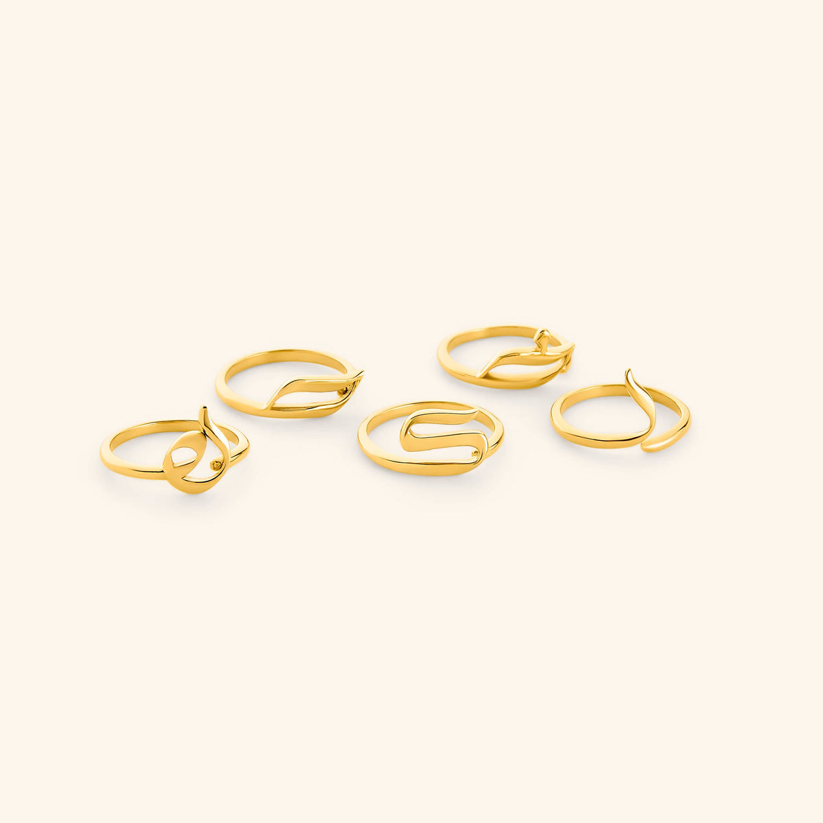 Arabic Letter Wrap Ring