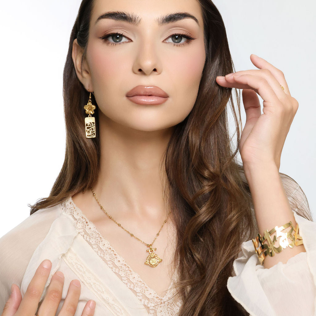 "In Our Hearts" Damascus Earrings