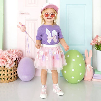 Bunny Bow Easter Short Sleeve T-Shirt