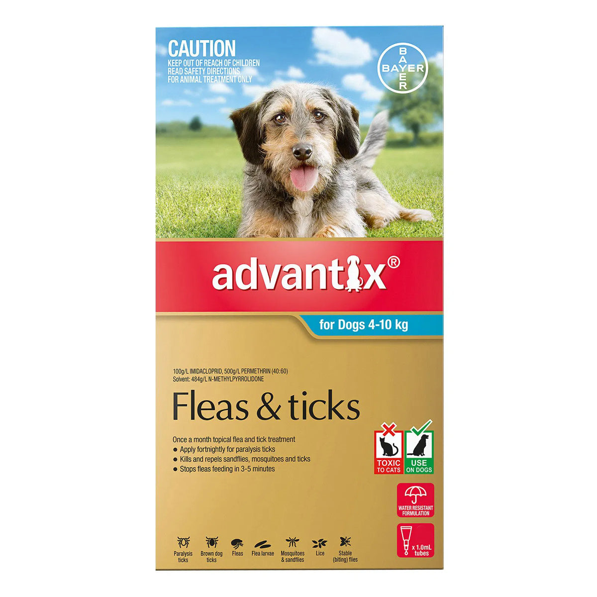 Advantix - For Medium Dogs 4 To 10Kg (Aqua)
