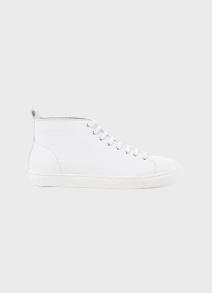 Women's High Top Tennis Shoe in White