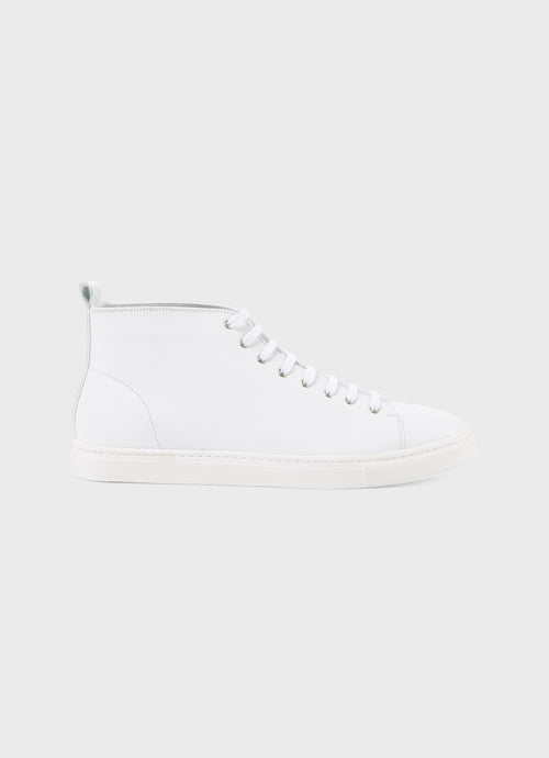 Women's High Top Tennis Shoe in White