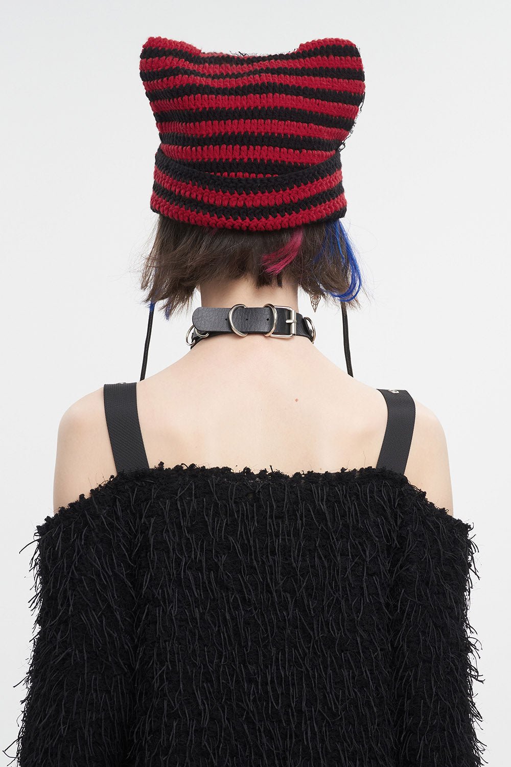Bad Cat Beanie [BLACK/RED]