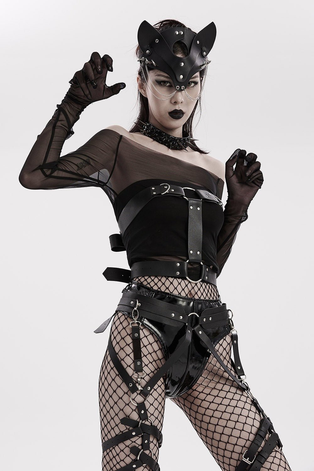 Bad Cat Leather Mask