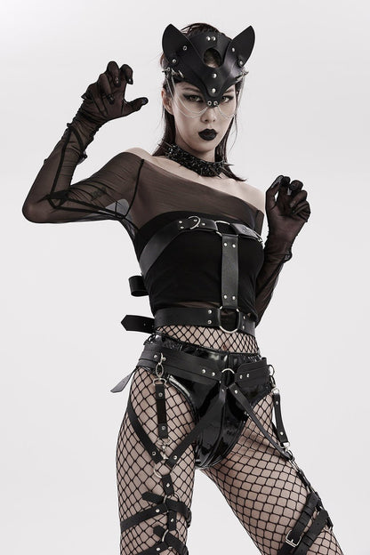 Bad Cat Leather Mask