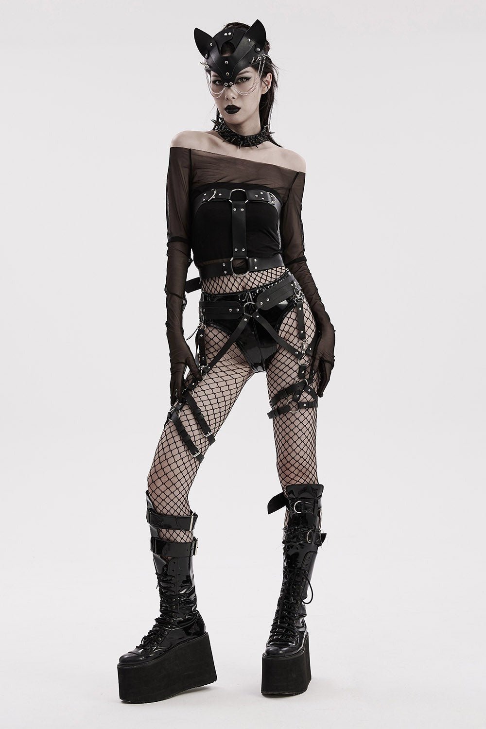 Bad Cat Leather Mask