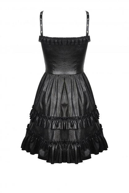 Bad Girl Ruffle Leather Dress