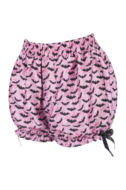 Black/Pink Bats Crepe Bloomers