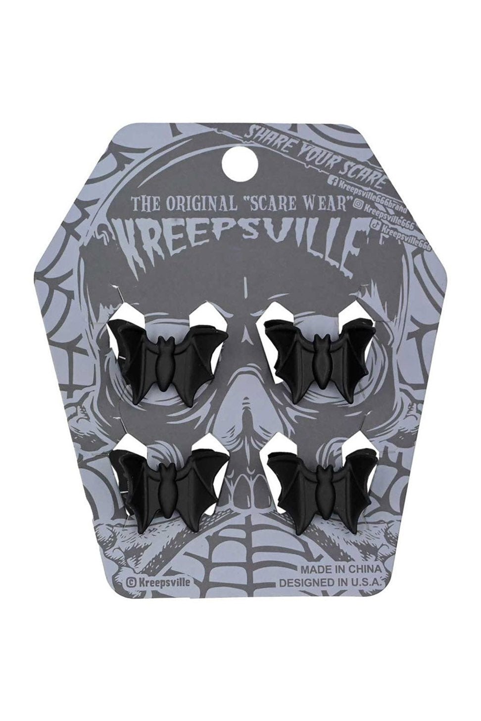 Bat Mini Claw Clip Set [BLACK]
