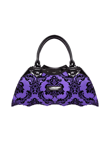 Damask Bat Handbag In Violet