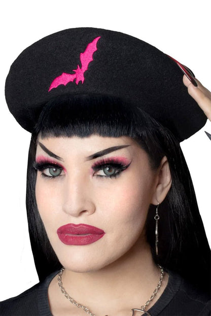 Bat Repeat Beret Hat [PINK]
