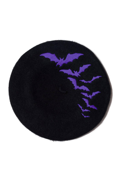Bat Repeat Beret Hat [PURPLE]