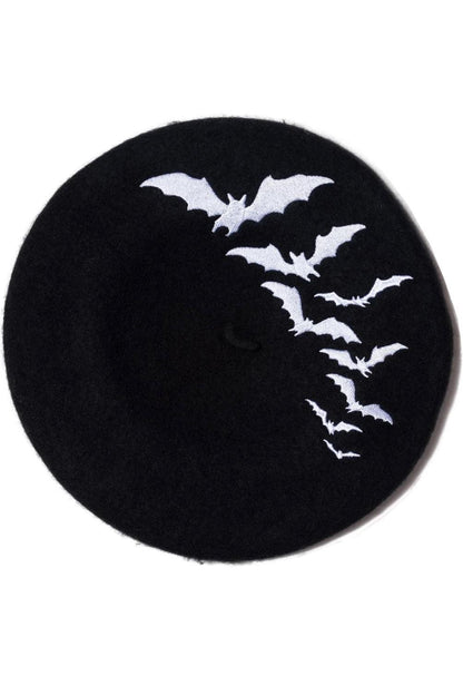 Bat Repeat Beret Hat [WHITE]
