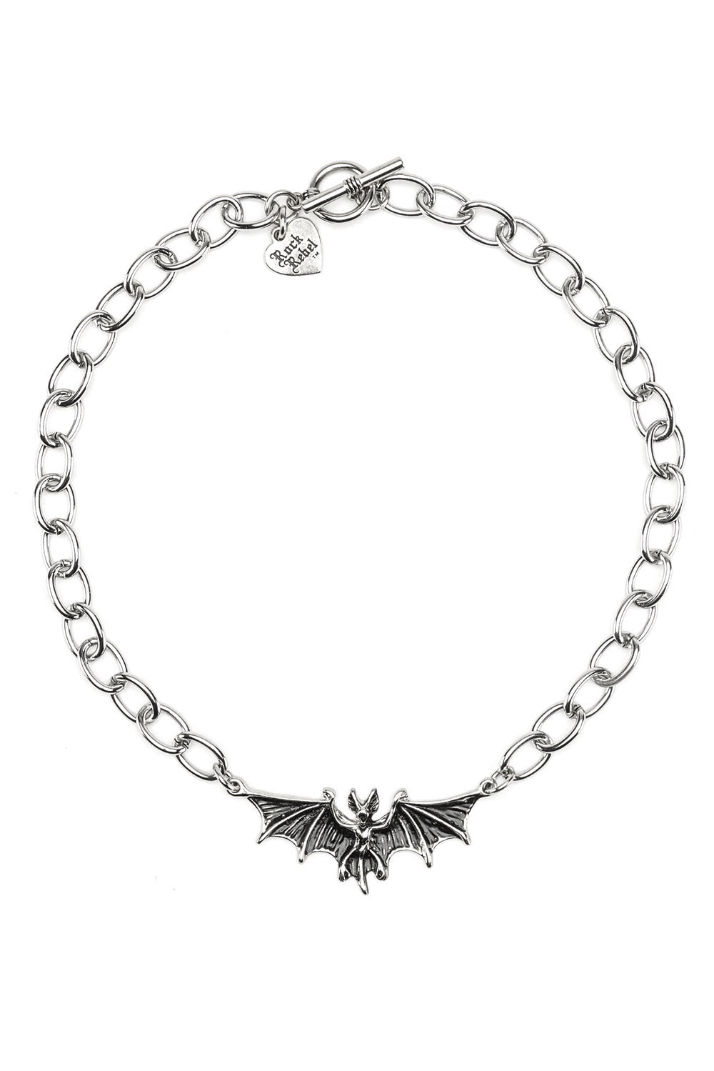 Bat Pendant Thick Chain Necklace