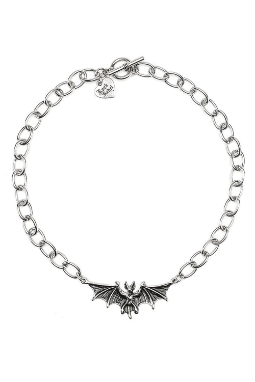 Bat Pendant Thick Chain Necklace