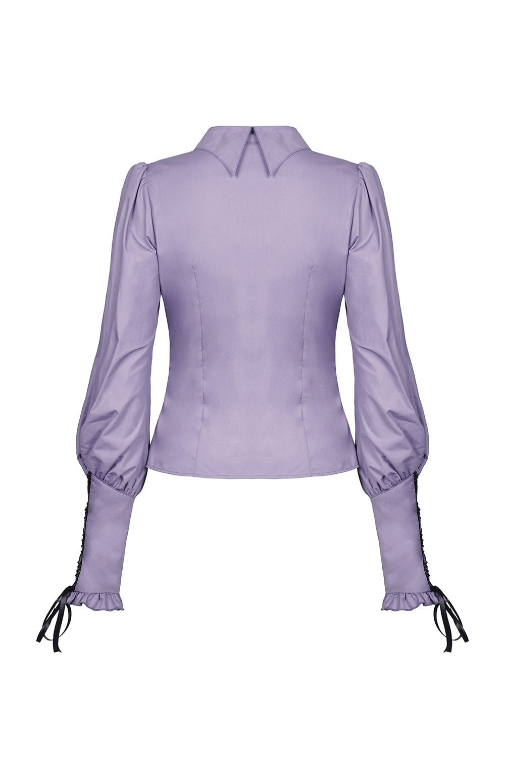 Batwing Collar Button-Up Blouse