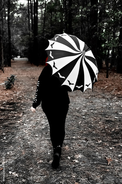 Batwing Pagoda Umbrella [Batty Black/White]
