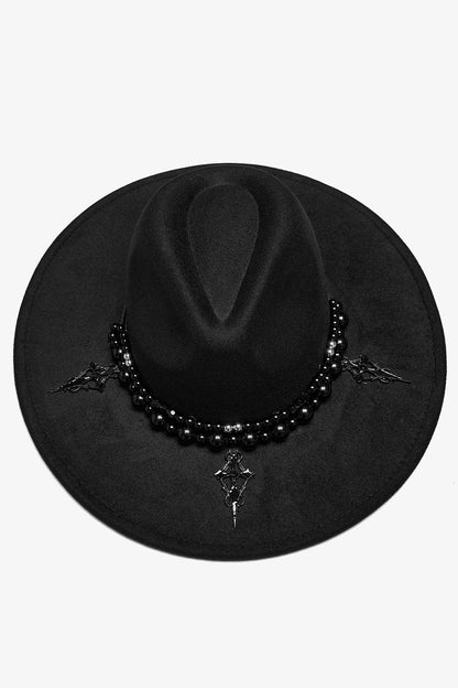 Bloodhound Wide Brimmed Hat [Black/Red]