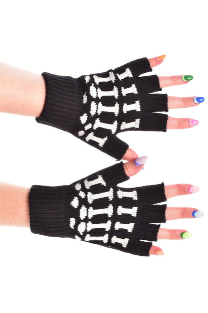 BGS Fingerless Gloves [Black/White]