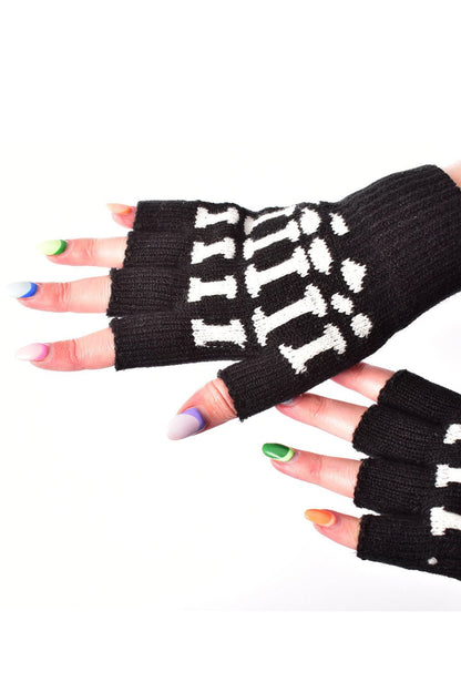 BGS Fingerless Gloves [Black/White]