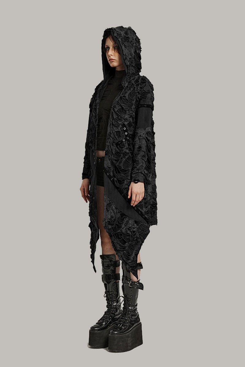 Black Apocalypse Ripped Cardigan