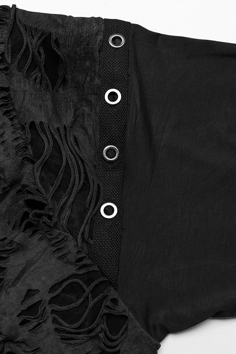 Black Apocalypse Ripped Cardigan