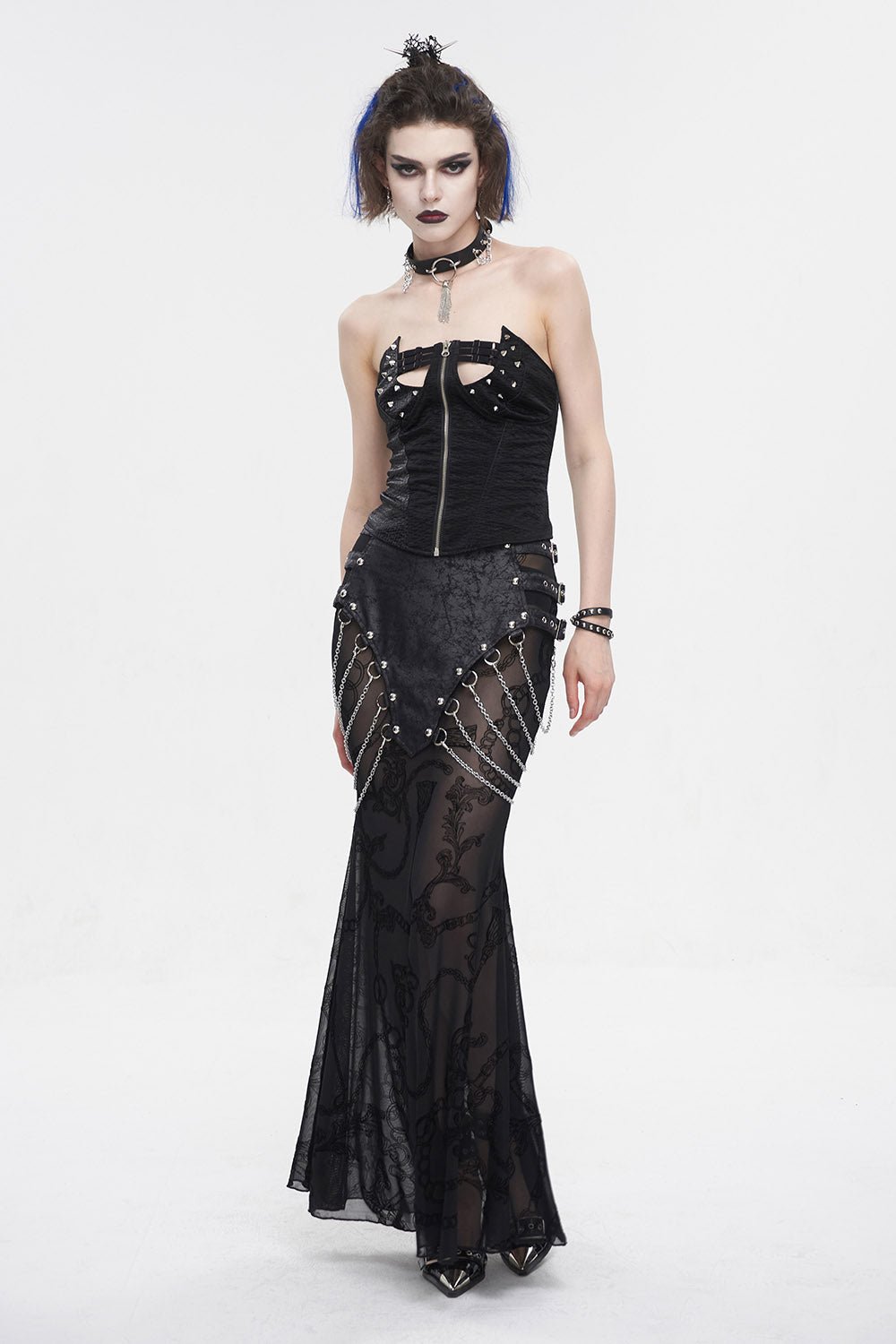 Black Ashes Mermaid Maxi Skirt