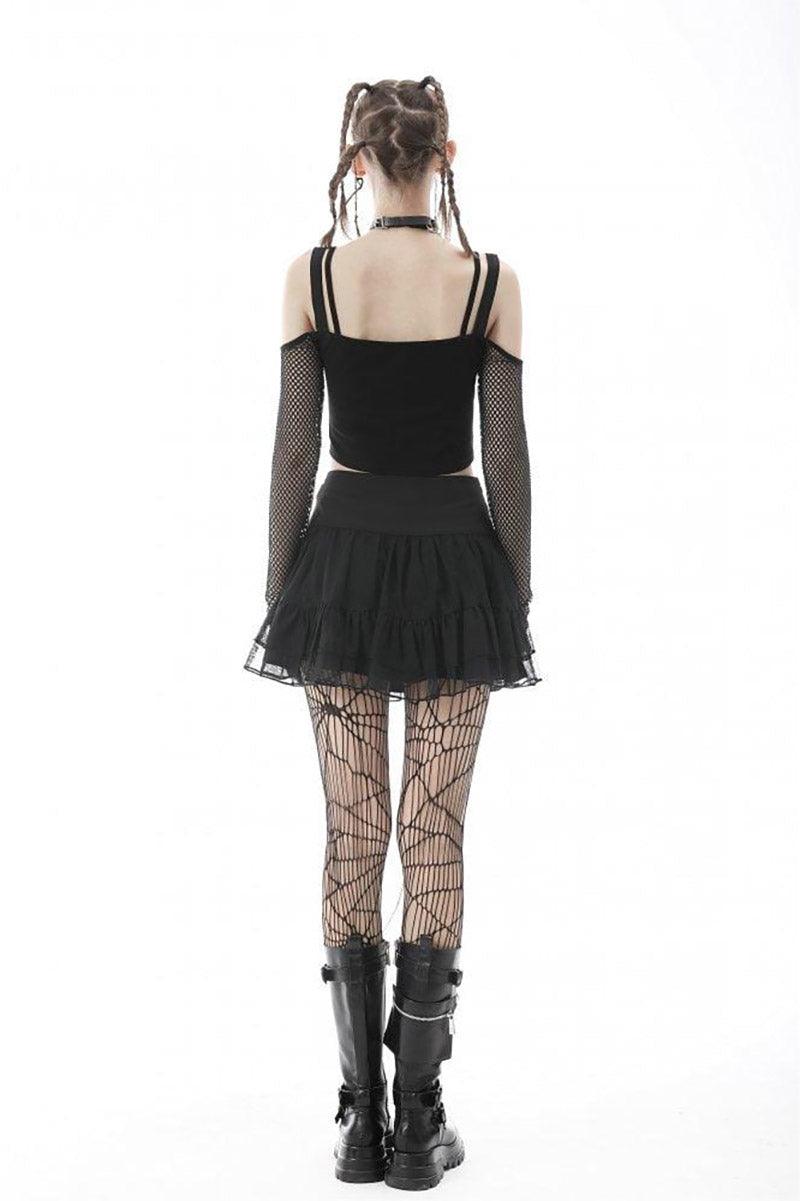 Black Craft Fishnet Off the Shoulder Top