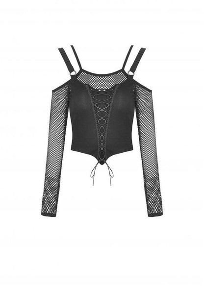Black Craft Fishnet Off the Shoulder Top