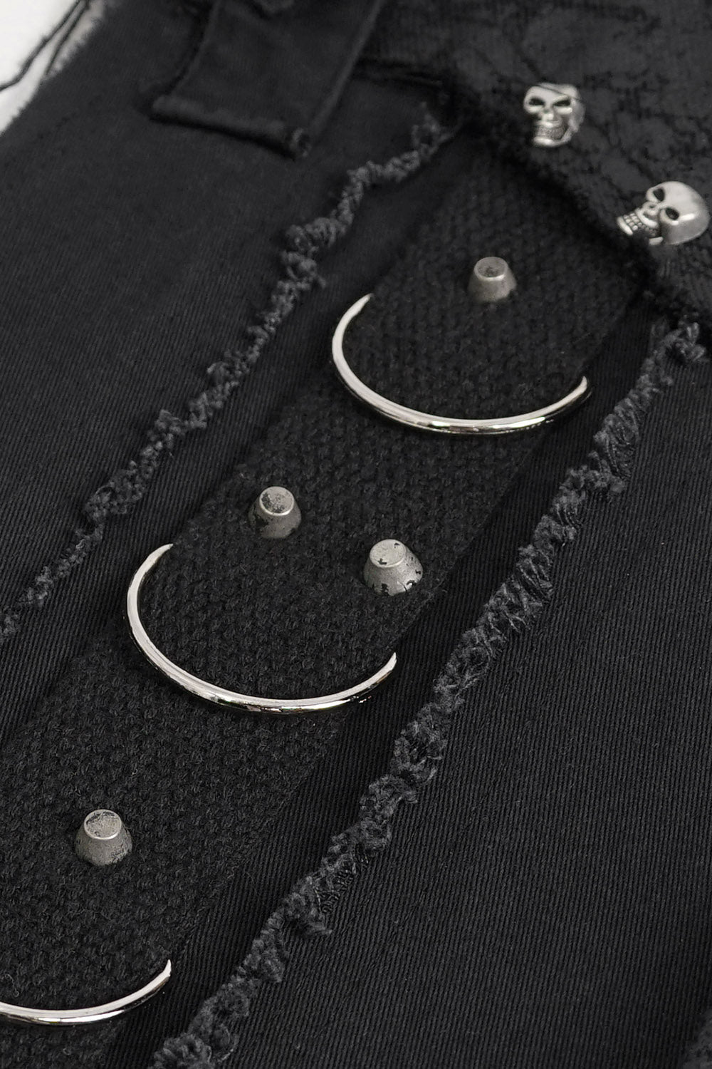 Black Death Denim Vest