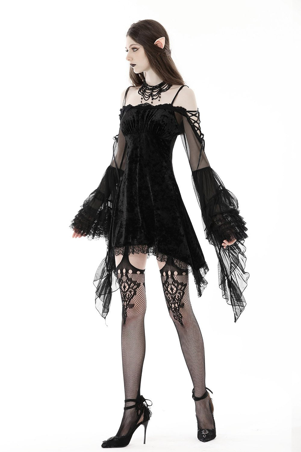 Black Fantasy Velvet Dress