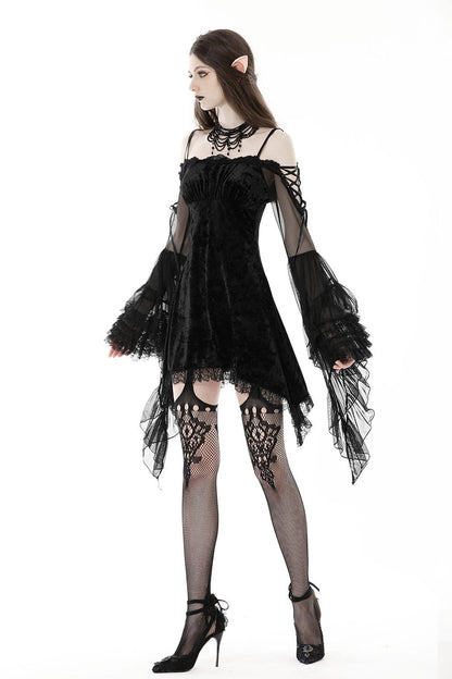 Black Fantasy Velvet Dress