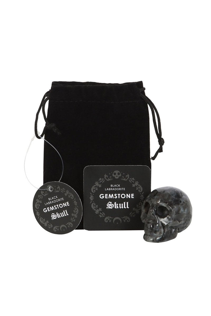 Black Labradorite Crystal Skull
