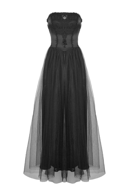Black Mausoleum Maxi Tulle Dress
