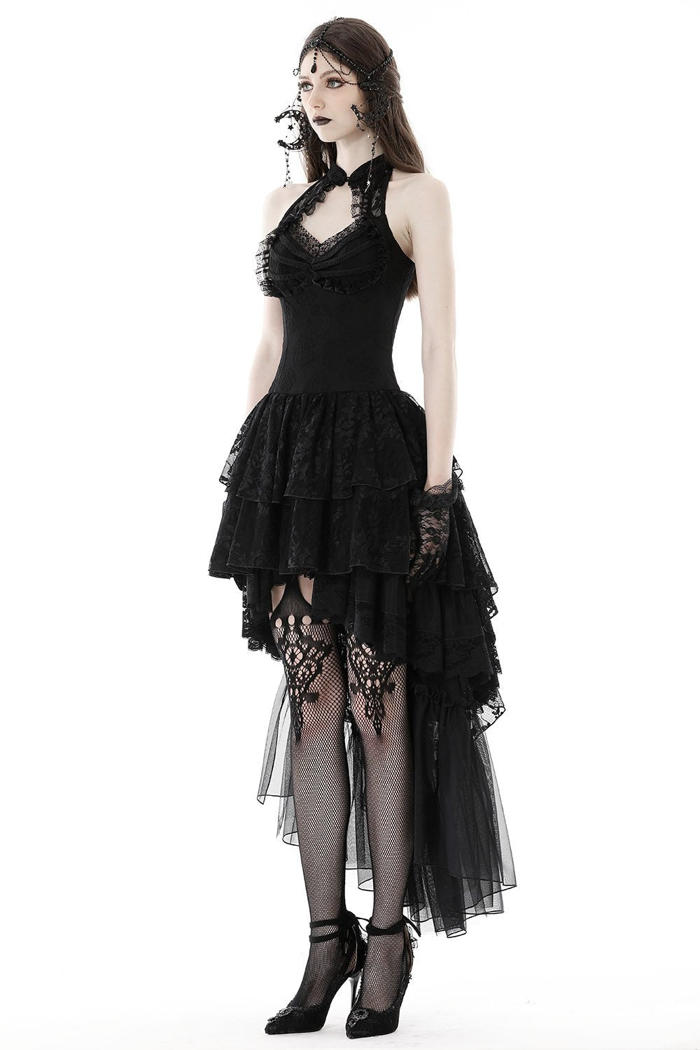 Black Moonlight High Low Dress