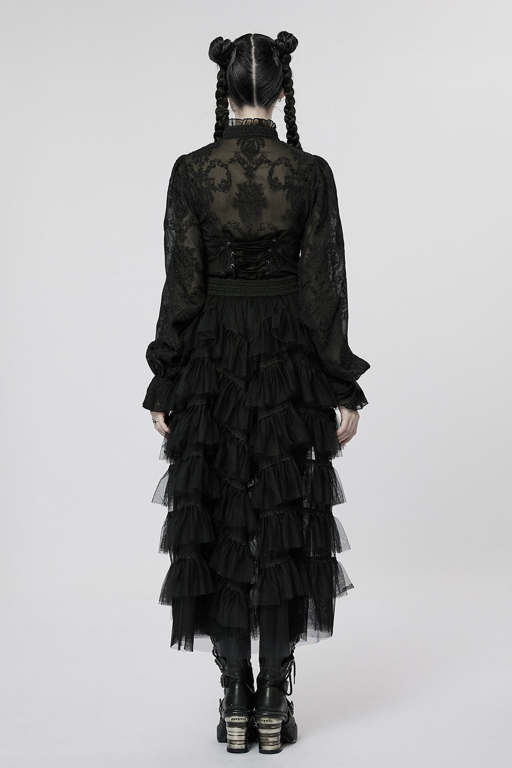 Black Tea Party Tulle Skirt [BLACK]