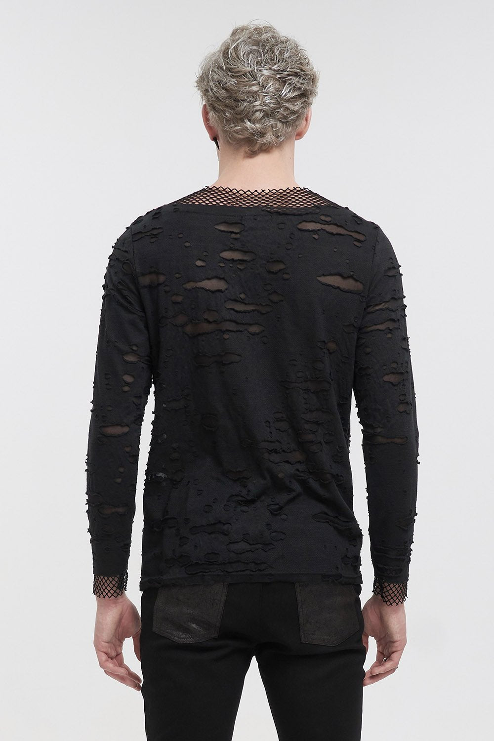 Black Whiskey Distressed Top