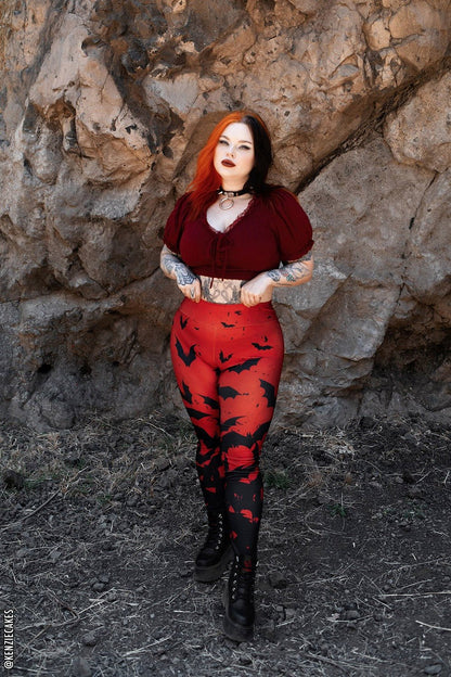 Blood Bat Pocket Leggings