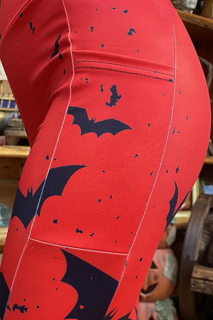 Blood Bat Pocket Leggings