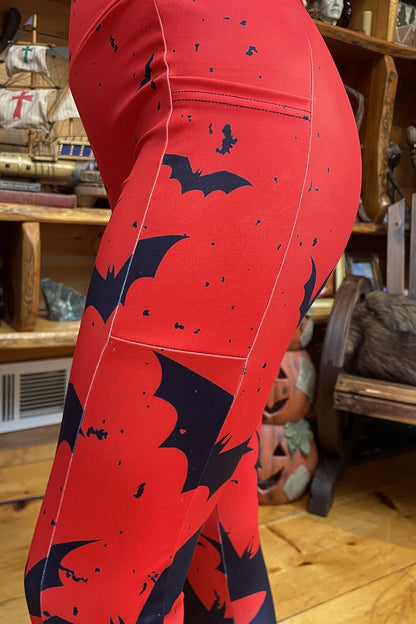 Blood Bat Pocket Leggings